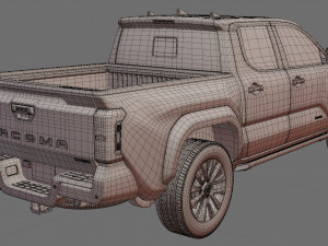 Toyota Tacoma 2024 with interior 3D Model