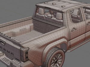 Toyota Tacoma 2024 with interior 3D Model