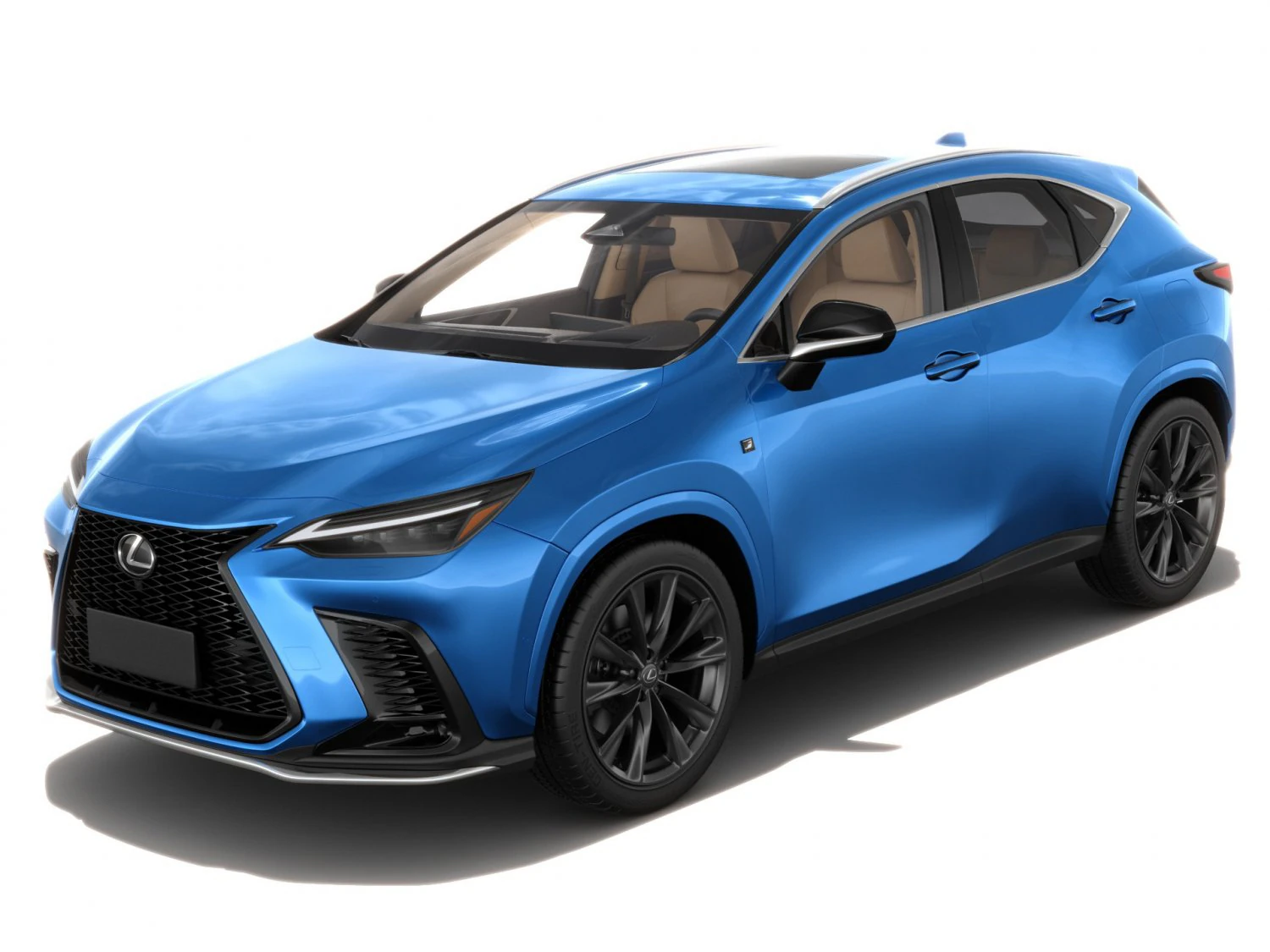 Lexus NX 2023 with interior 3D Model .c4d .max .obj .3ds .fbx .stl .blend