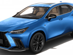 Lexus NX 2023 with interior Modelo 3D