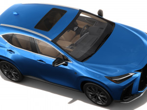 Lexus NX 2023 with interior Modelo 3D
