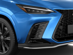 Lexus NX 2023 with interior Modelo 3D