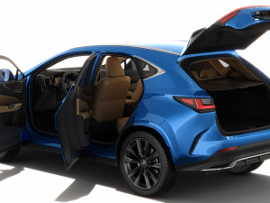 Lexus NX 2023 with interior Modelo 3D