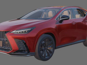 Lexus NX 2023 with interior 3D Model