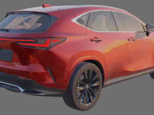 Lexus NX 2023 with interior 3D Model