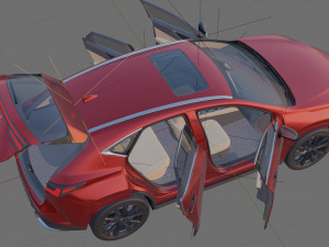Lexus NX 2023 with interior Modelo 3D