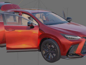 Lexus NX 2023 with interior 3D Model