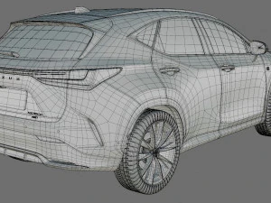 Lexus NX 2023 with interior 3D Model