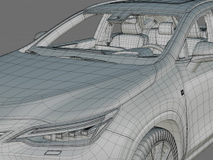 Lexus NX 2023 with interior Modelo 3D