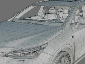 Lexus NX 2023 with interior 3D Model