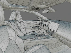 Lexus NX 2023 with interior 3D Model