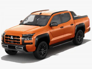 Mitsubishi Triton L200 2024 dengan interior Model 3D