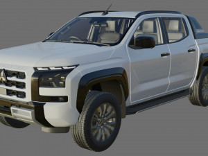 Mitsubishi Triton L200 2024 with interior 3D Model