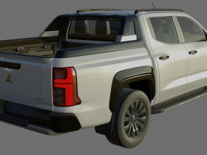 Mitsubishi Triton L200 2024 with interior 3D Model