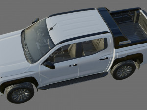 Mitsubishi Triton L200 2024 with interior 3D Model