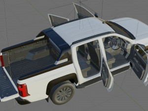Mitsubishi Triton L200 2024 with interior 3D Model