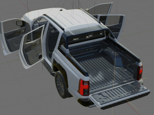 Mitsubishi Triton L200 2024 with interior 3D Model