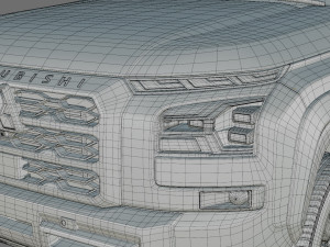 Mitsubishi Triton L200 2024 with interior 3D Model