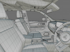 Mitsubishi Triton L200 2024 with interior 3D Model