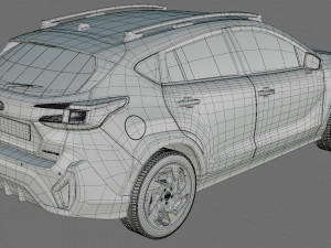 Subaru Crosstrek 2024 with interior model 3D Model