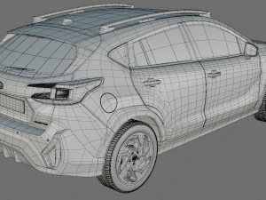 Subaru Crosstrek 2024 with interior model 3D Model