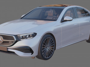Mercedes-Benz E-class AMG-line 2024 with interior Model 3D