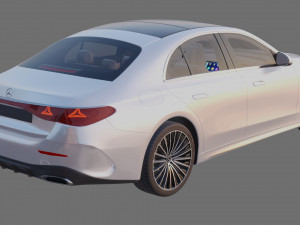 Mercedes-Benz E-class AMG-line 2024 with interior Model 3D