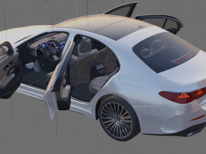 Mercedes-Benz E-class AMG-line 2024 with interior Model 3D