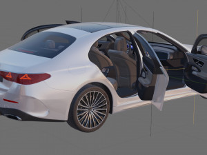 Mercedes-Benz E-class AMG-line 2024 with interior Model 3D
