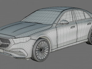 Mercedes-Benz E-class AMG-line 2024 with interior Model 3D