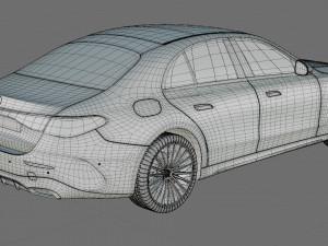 Mercedes-Benz E-class AMG-line 2024 with interior Model 3D