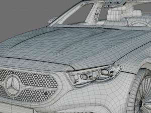 Mercedes-Benz E-class AMG-line 2024 with interior Model 3D