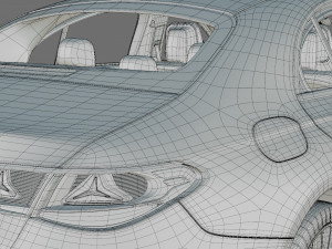 Mercedes-Benz E-class AMG-line 2024 with interior Model 3D