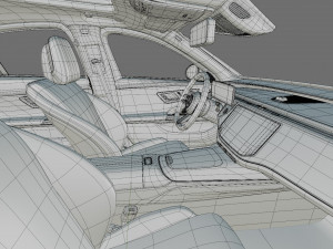 Mercedes-Benz E-class AMG-line 2024 with interior Model 3D