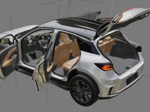 Lexus LBX 2024 with interior Modelo 3D