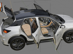 Lexus LBX 2024 with interior Modelo 3D