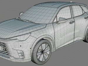 Lexus LBX 2024 with interior Modelo 3D