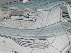 Lexus LBX 2024 with interior Modelo 3D