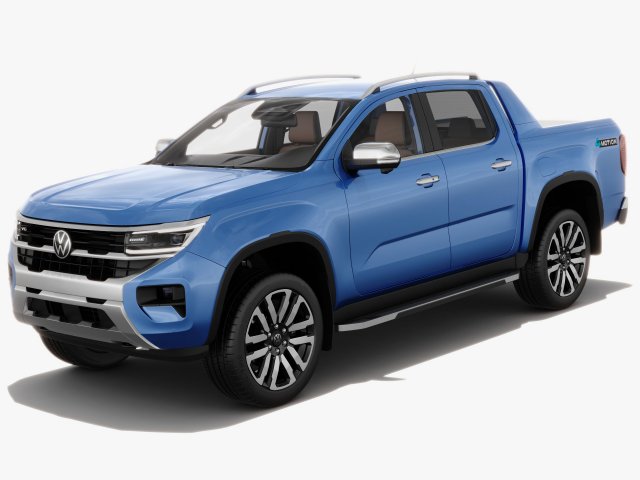 Volkswagen Amarok 2023 Aventura with interior 3D Model .c4d .max .obj .3ds .fbx .stl .blend 