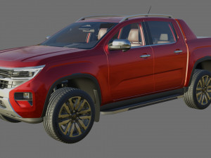 Volkswagen Amarok 2023 Aventura with interior 3D Model