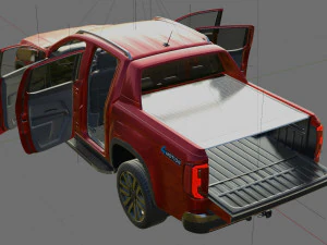 Volkswagen Amarok 2023 Aventura with interior 3D Model