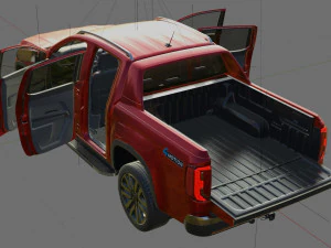 Volkswagen Amarok 2023 Aventura with interior 3D Model