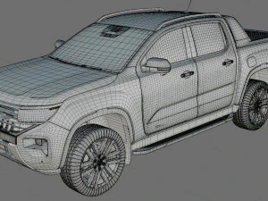 Volkswagen Amarok 2023 Aventura with interior 3D Model