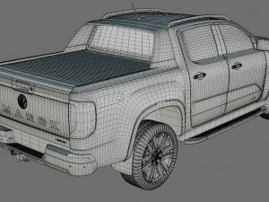 Volkswagen Amarok 2023 Aventura with interior 3D Model