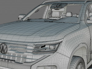 Volkswagen Amarok 2023 Aventura with interior 3D Model