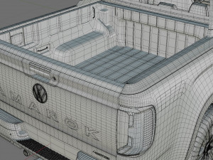 Volkswagen Amarok 2023 Aventura with interior 3D Model