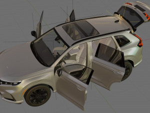 Honda CR-V 2023 with interior Modèle 3D