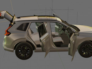 Honda CR-V 2023 with interior Modèle 3D