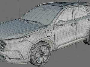 Honda CR-V 2023 with interior Modèle 3D