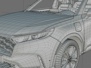 Honda CR-V 2023 with interior Modèle 3D